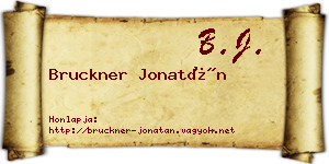 Bruckner Jonatán névjegykártya
